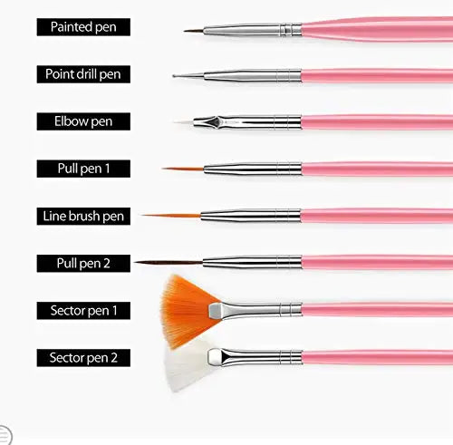 20pcs Nail Art Brush Set UV Gel Polish Pen