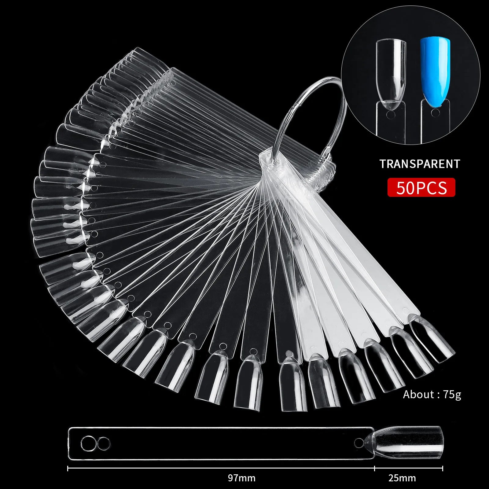 Nail Art Tools Color Chart 50Pcs Nail Tips+ Display Stand