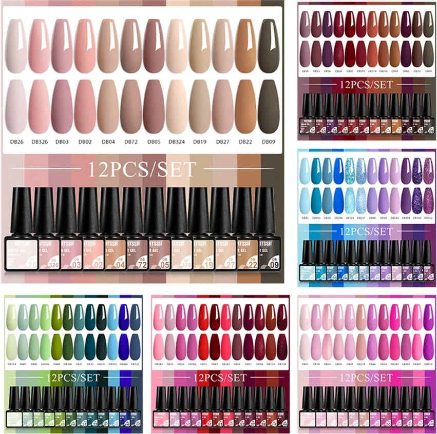 SALE!!!! ADD TO CART FOR DETAILS!!!! 12pcs Gel Nail Polish Set