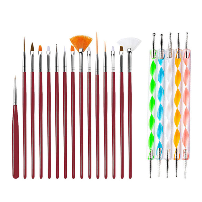 20/15pc Nails Art Brushes Set