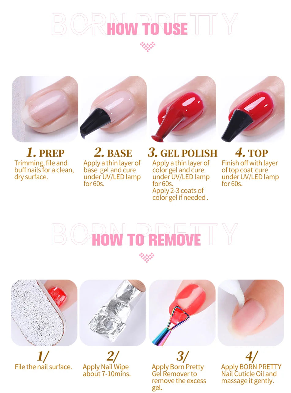 BORN PRETTY 60/30ml Hard Jelly Extension Nail Gel Polish