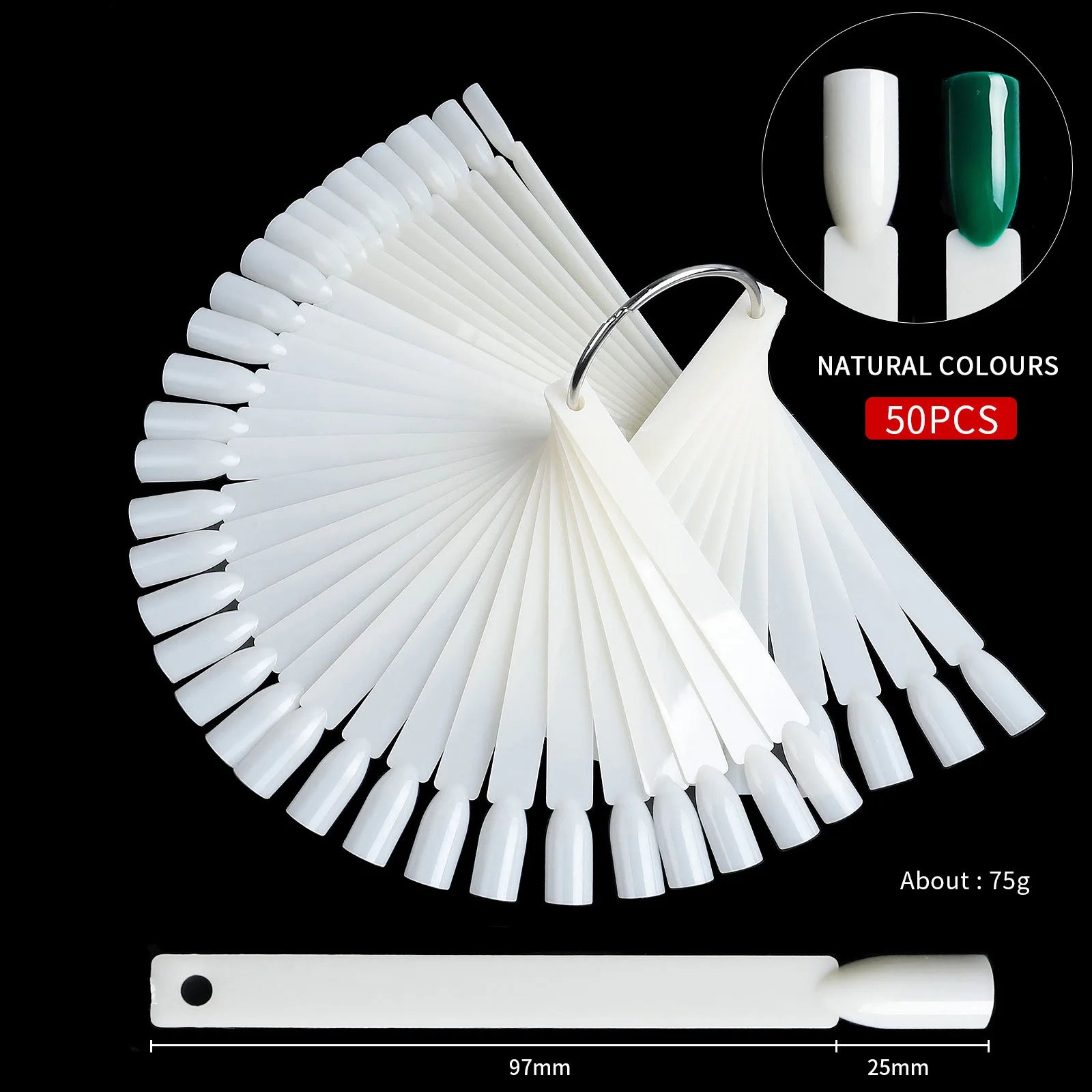 Nail Art Tools Color Chart 50Pcs Nail Tips+ Display Stand