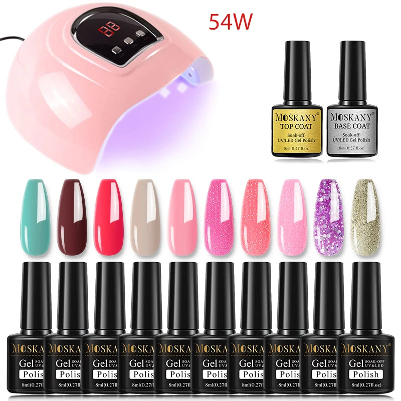Nail Polish Set With UV Lamp Dryer