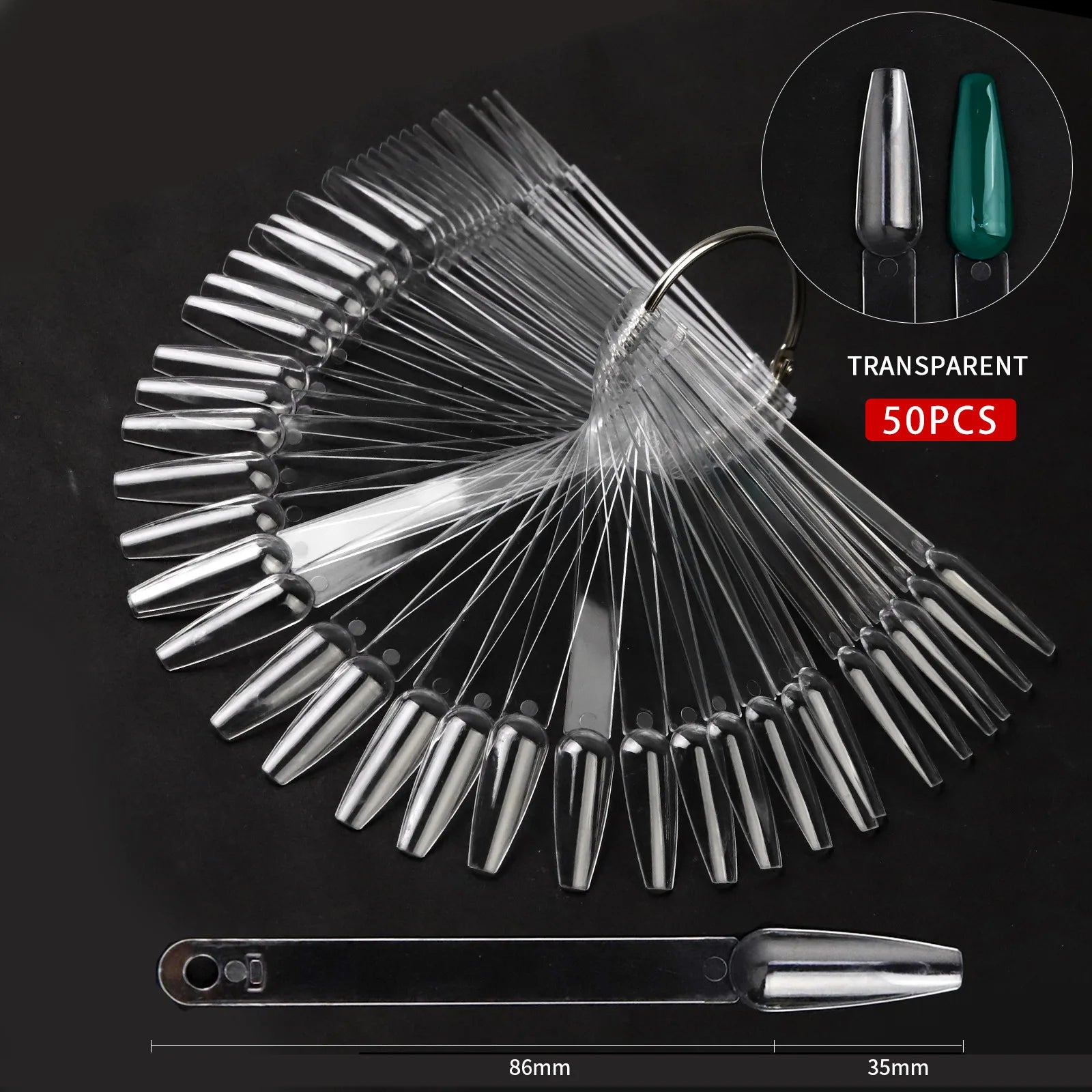Nail Art Tools Color Chart 50Pcs Nail Tips+ Display Stand