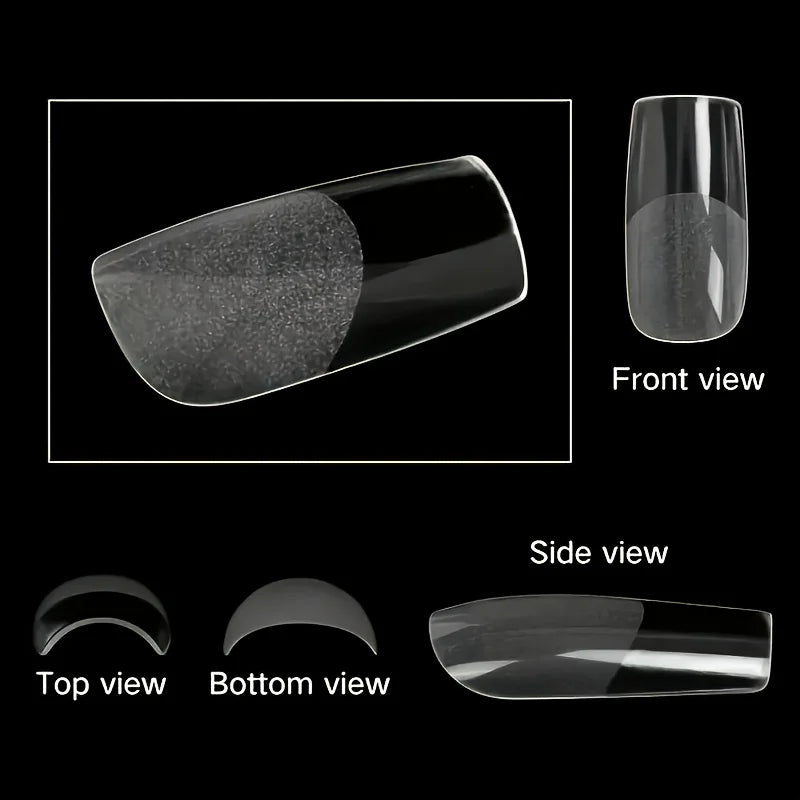 120pcs Medium Square Acrylic Nail Tips