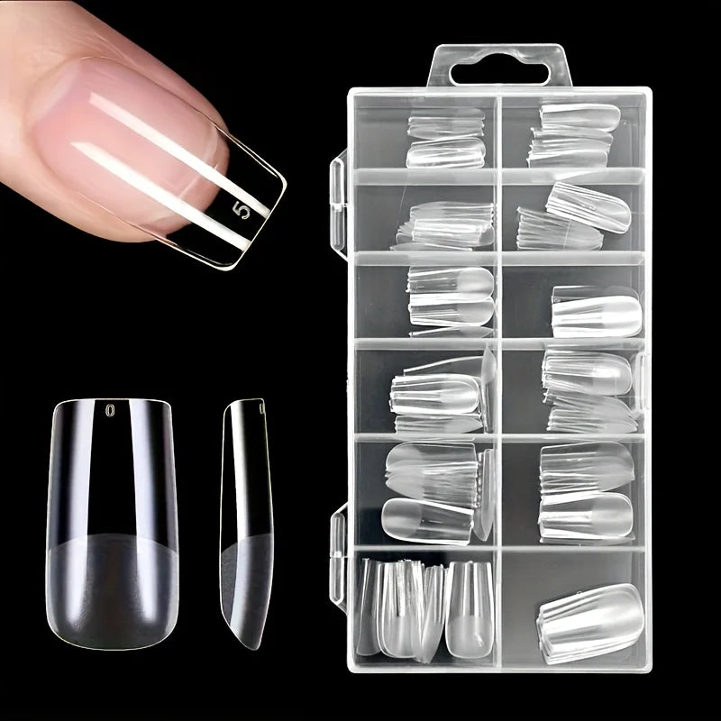 120pcs Medium Square Acrylic Nail Tips