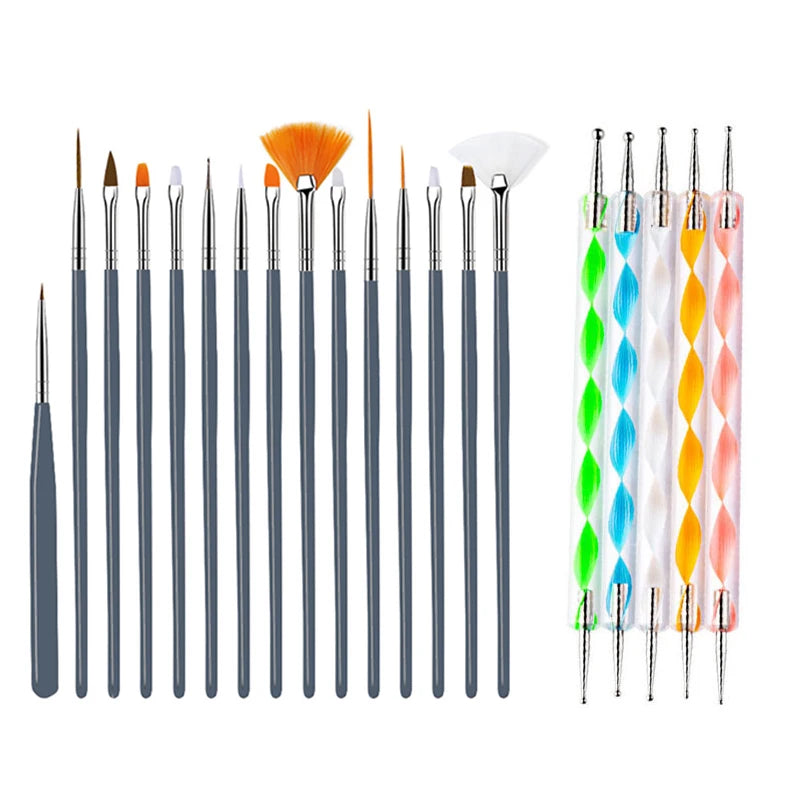 20/15pc Nails Art Brushes Set