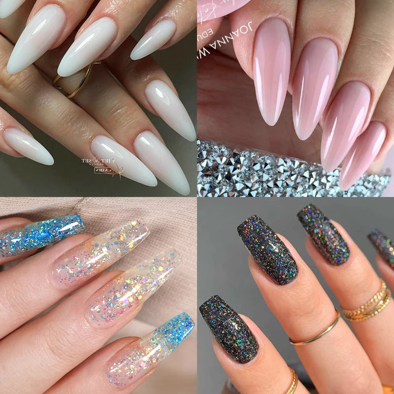 LILYCUTE Nail Gel Set 6W LED Lamp Full Manicure Set