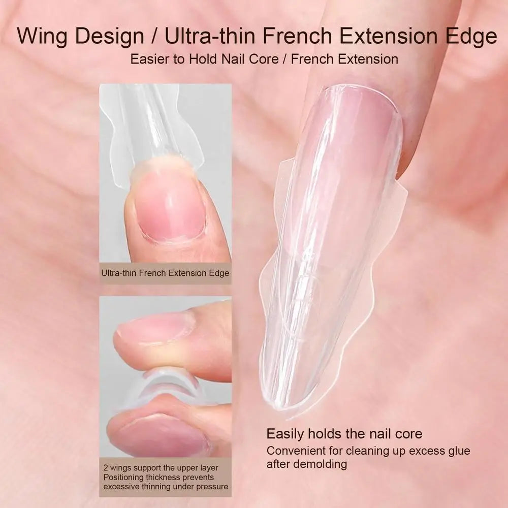 Nail Forms 180Pcs False Nail Tips Clear Nails Extension