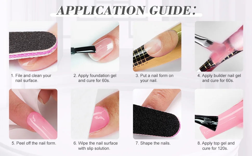 Saviland 100g Builder Nail Gel White Nude Pink