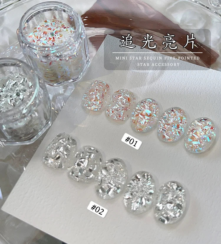 5g/Bottle Holographic Chunky Nail Glitter