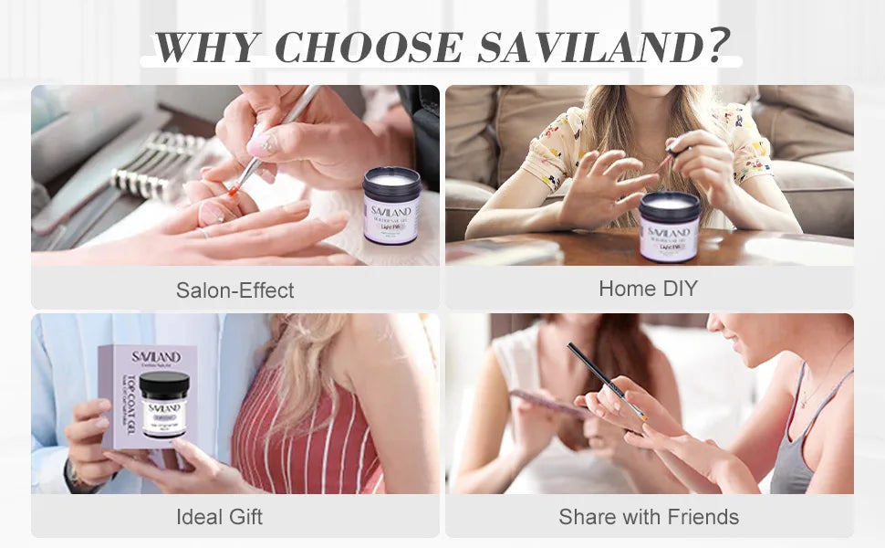 Saviland 100g Builder Nail Gel White Nude Pink