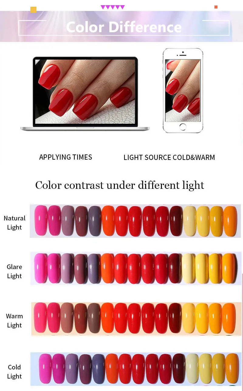 LILYCUTE Nail Gel Set 6W LED Lamp Full Manicure Set