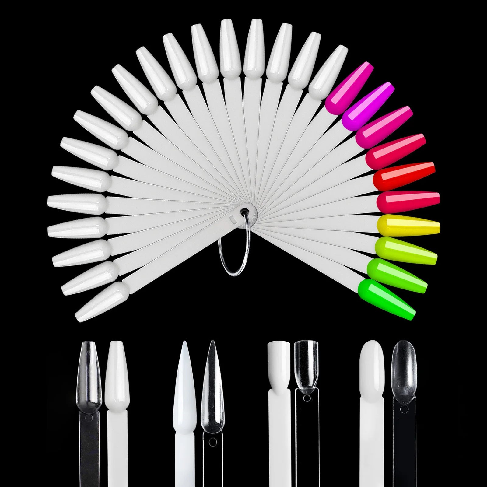 Nail Art Tools Color Chart 50Pcs Nail Tips+ Display Stand