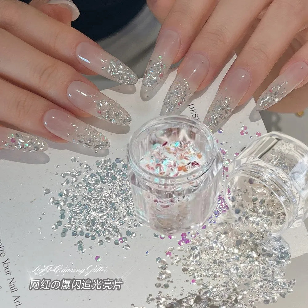 5g/Bottle Holographic Chunky Nail Glitter