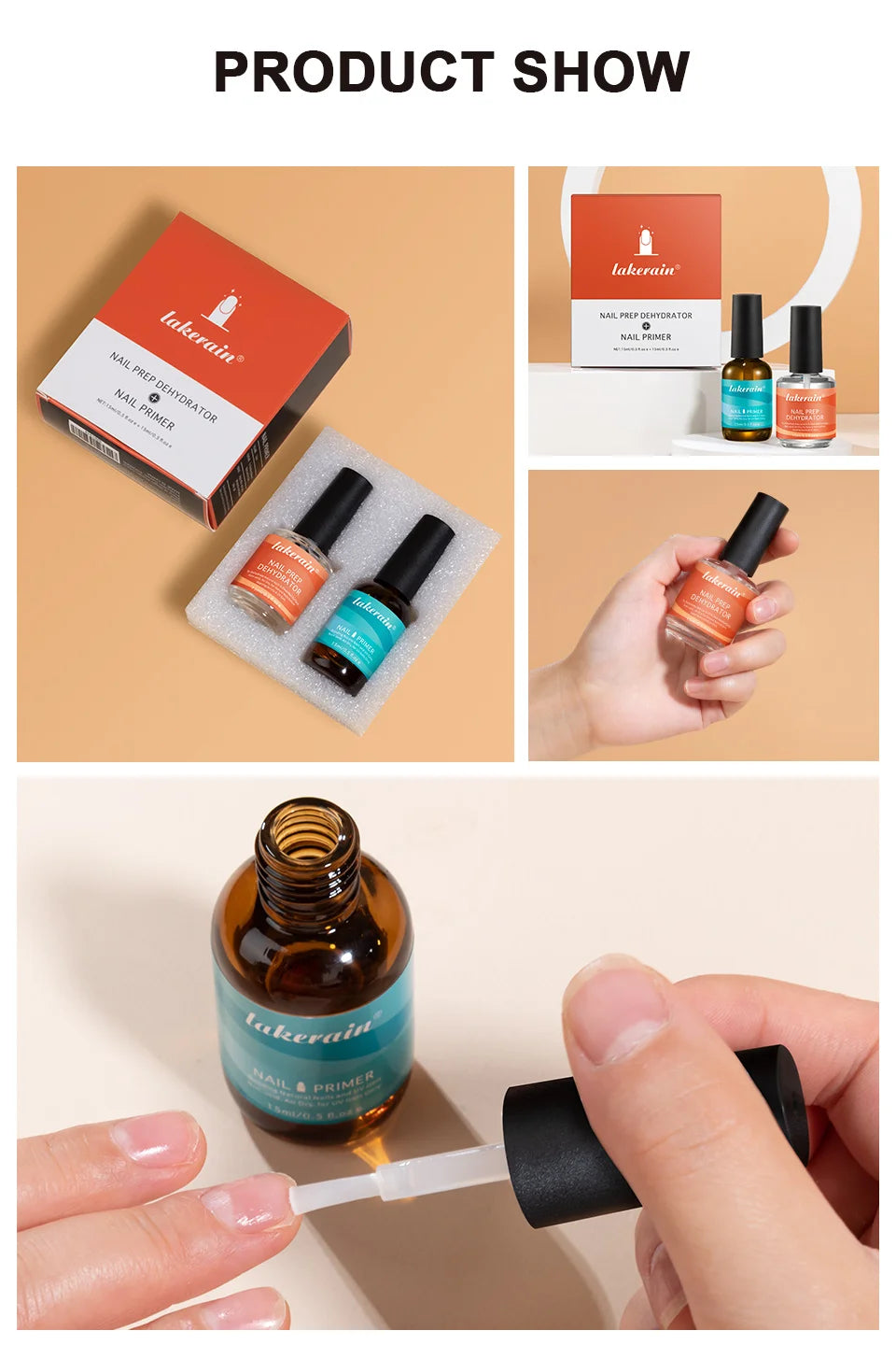 2Pcs 15ml Nail Primer