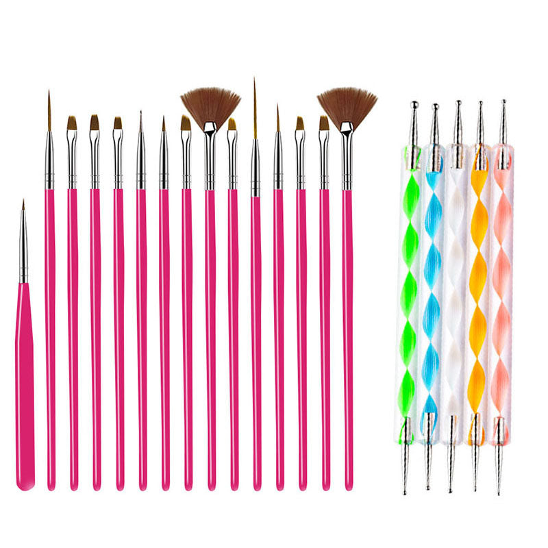 20/15pc Nails Art Brushes Set