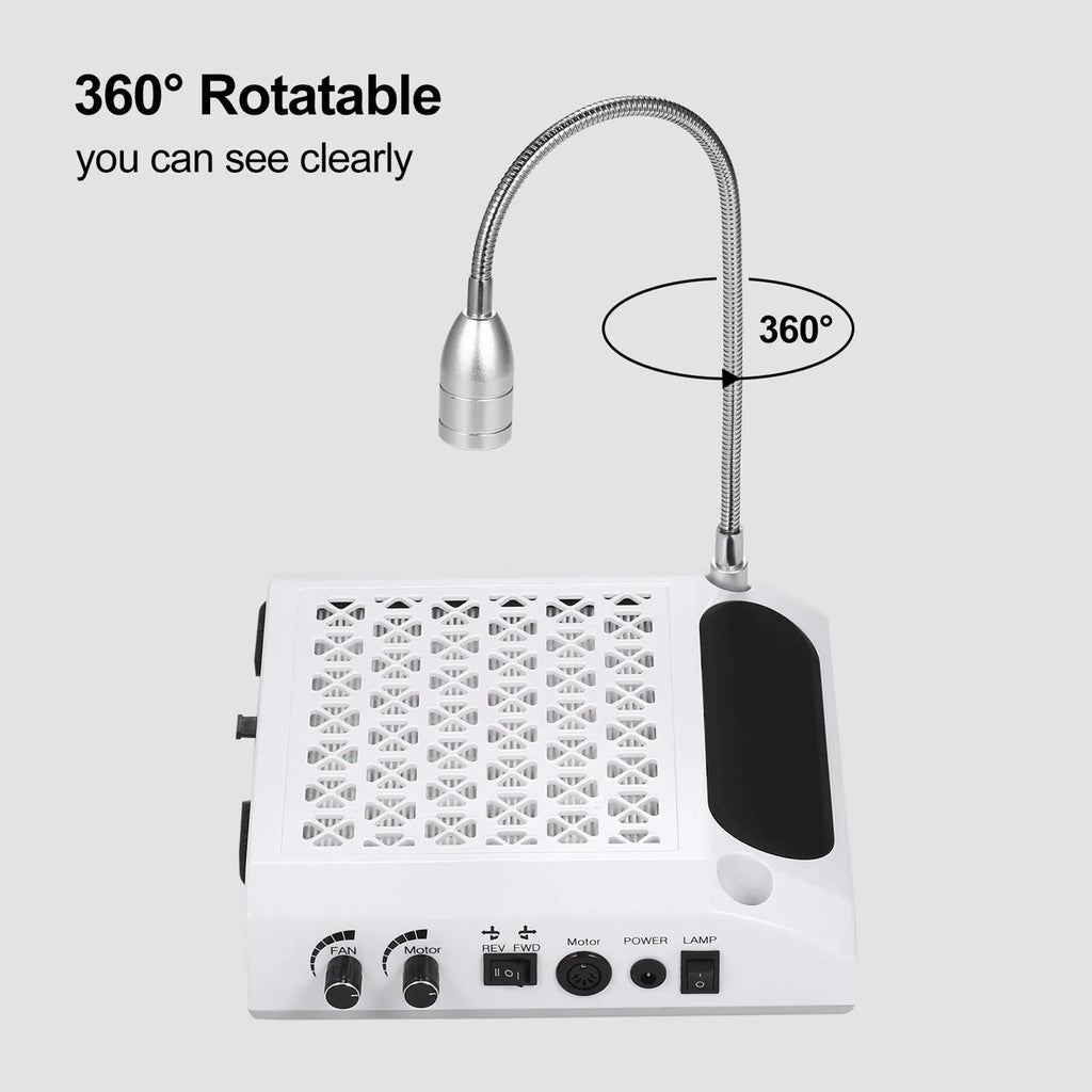 Nail Dust Collector With UV Lamp