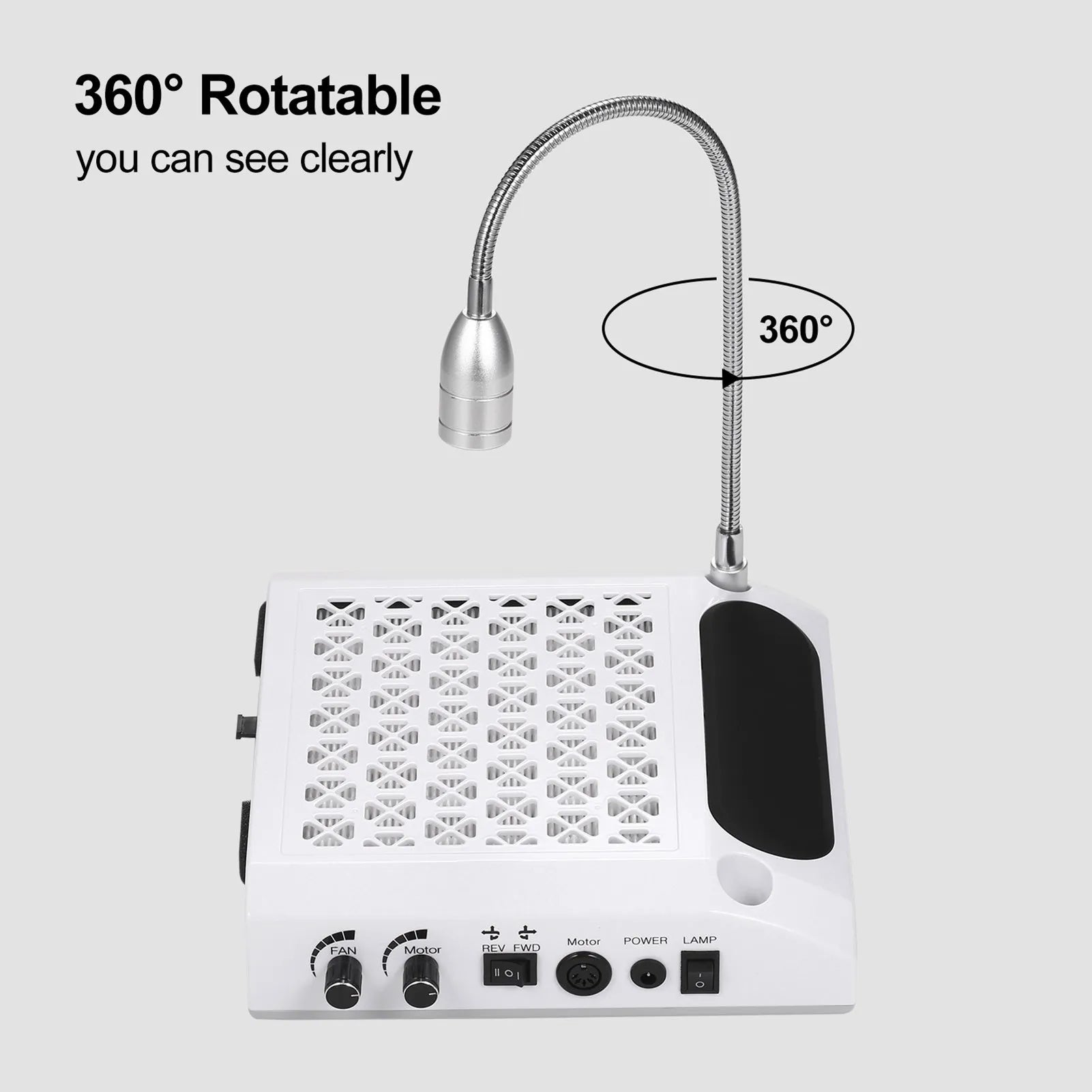 Nail Dust Collector With UV Lamp