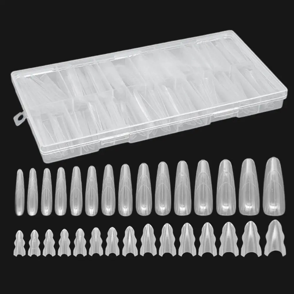 Nail Forms 180Pcs False Nail Tips Clear Nails Extension