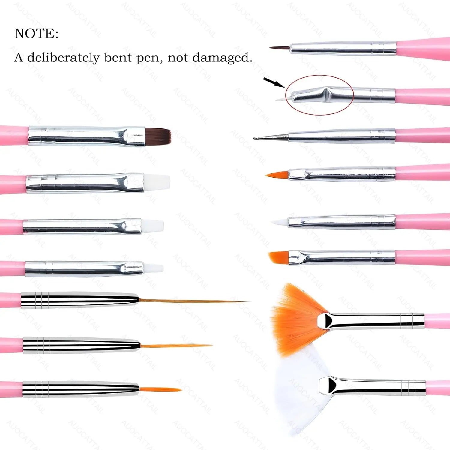 20pcs Nail Art Brush Set UV Gel Polish Pen