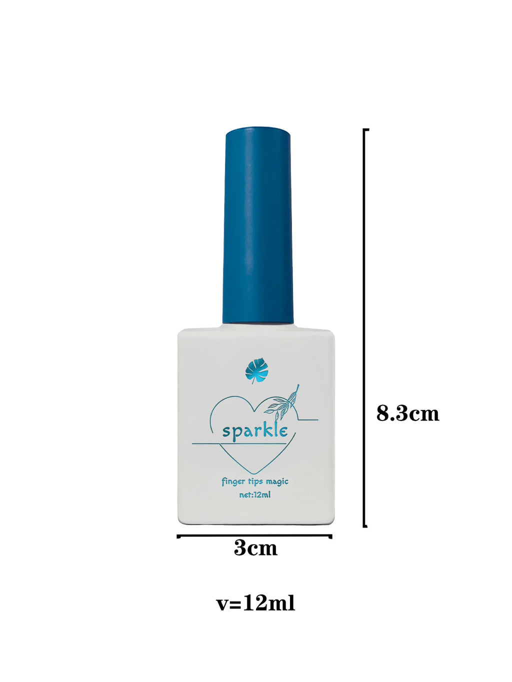 12ML Milky White Gel Polish-High Gloss Finish with Fine Glitter Shimmer