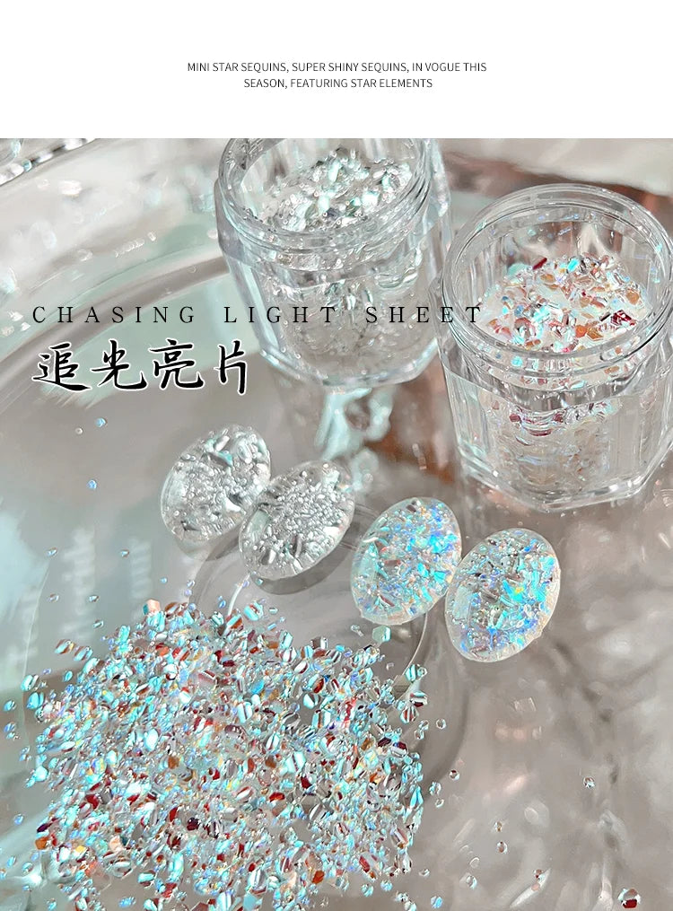 5g/Bottle Holographic Chunky Nail Glitter