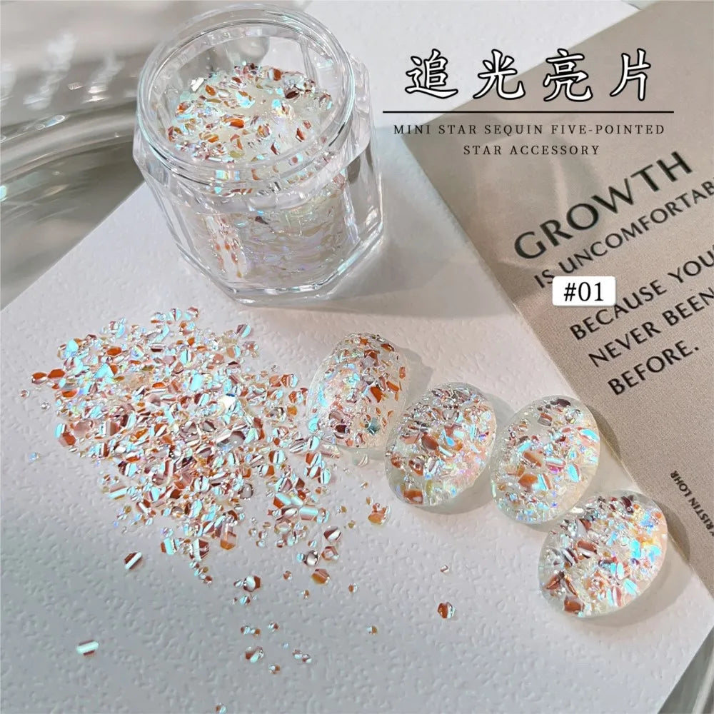 5g/Bottle Holographic Chunky Nail Glitter