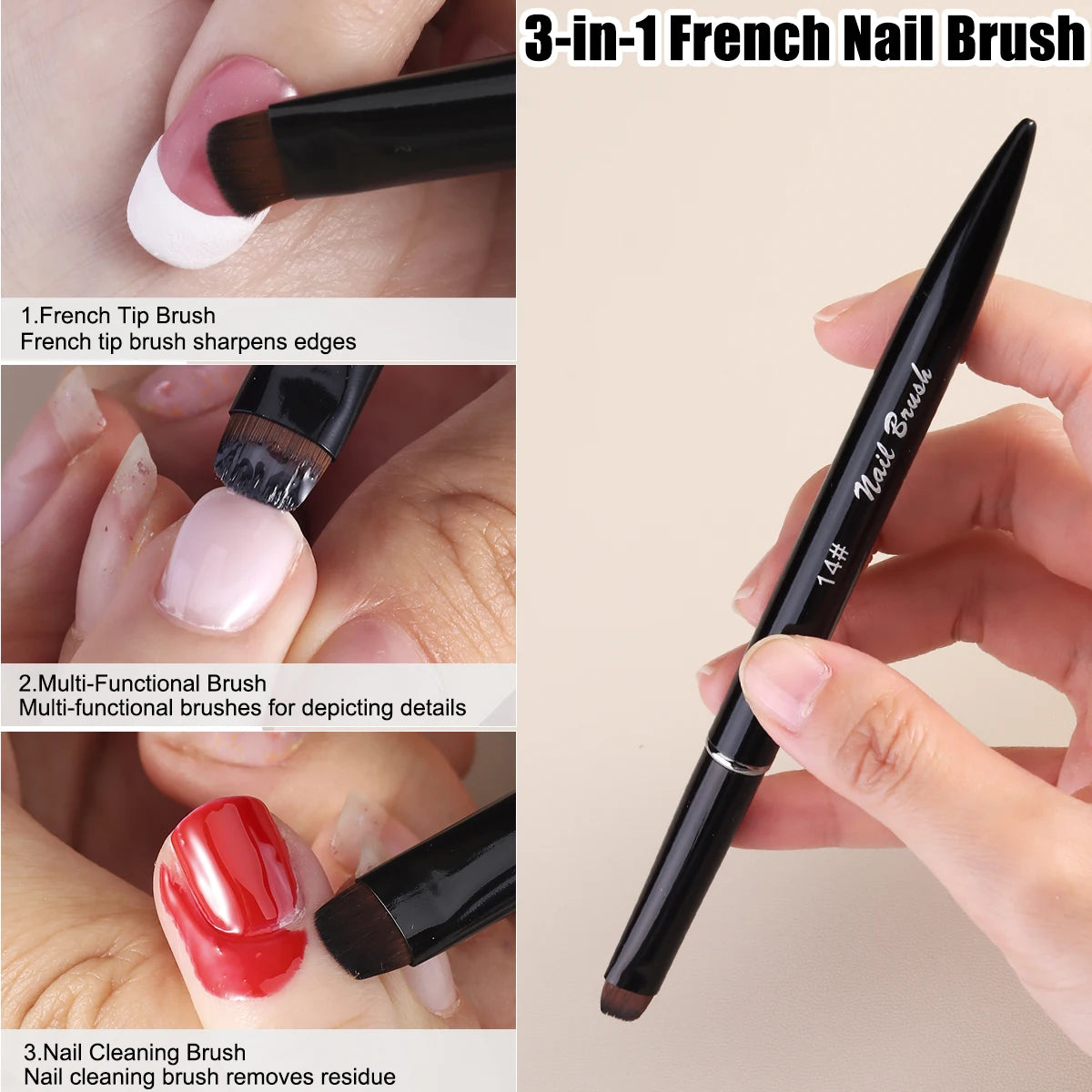 Gel nail polish brush