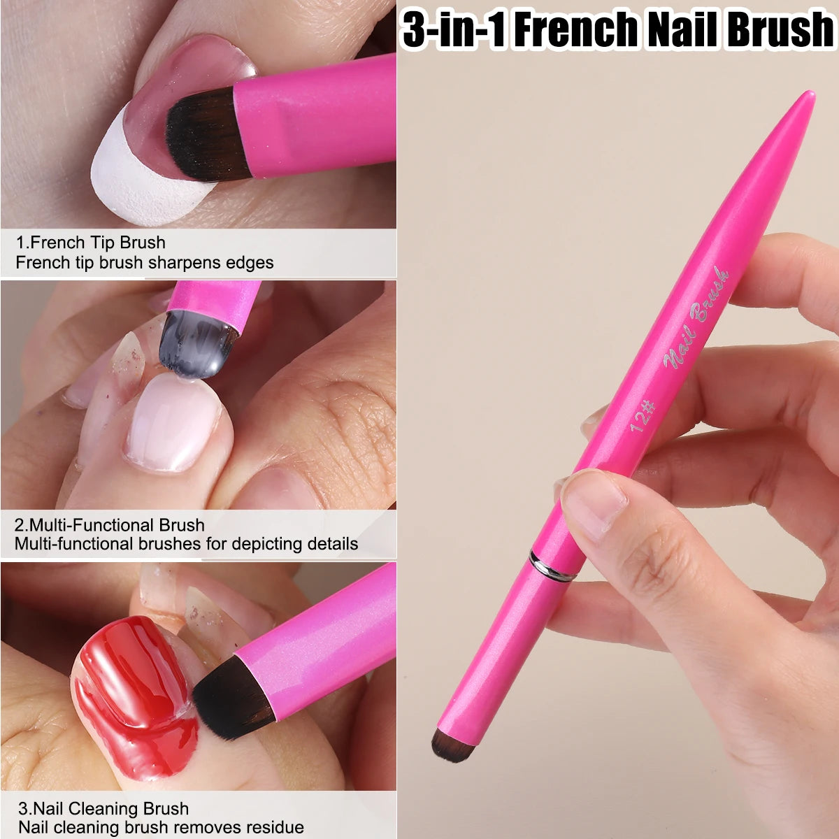 Gel nail polish brush