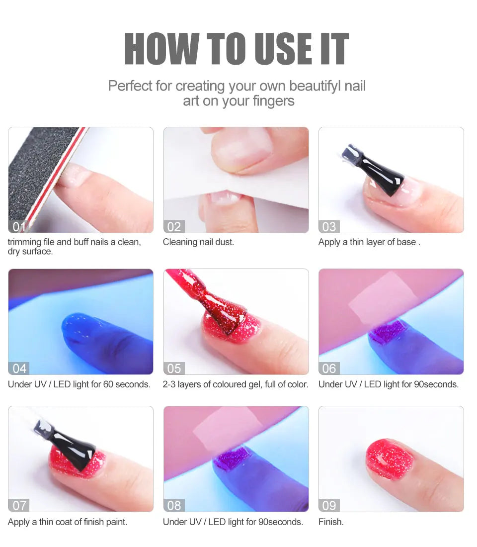Nail Polish Set With UV Lamp Dryer