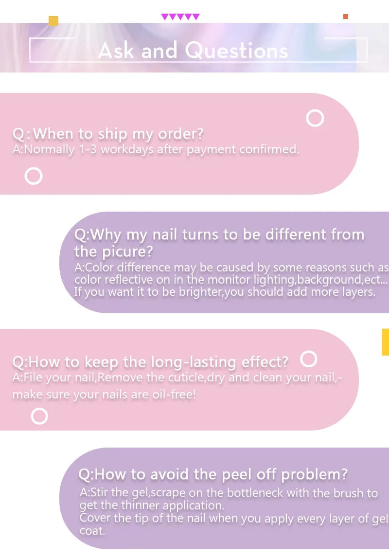 LILYCUTE Nail Gel Set 6W LED Lamp Full Manicure Set