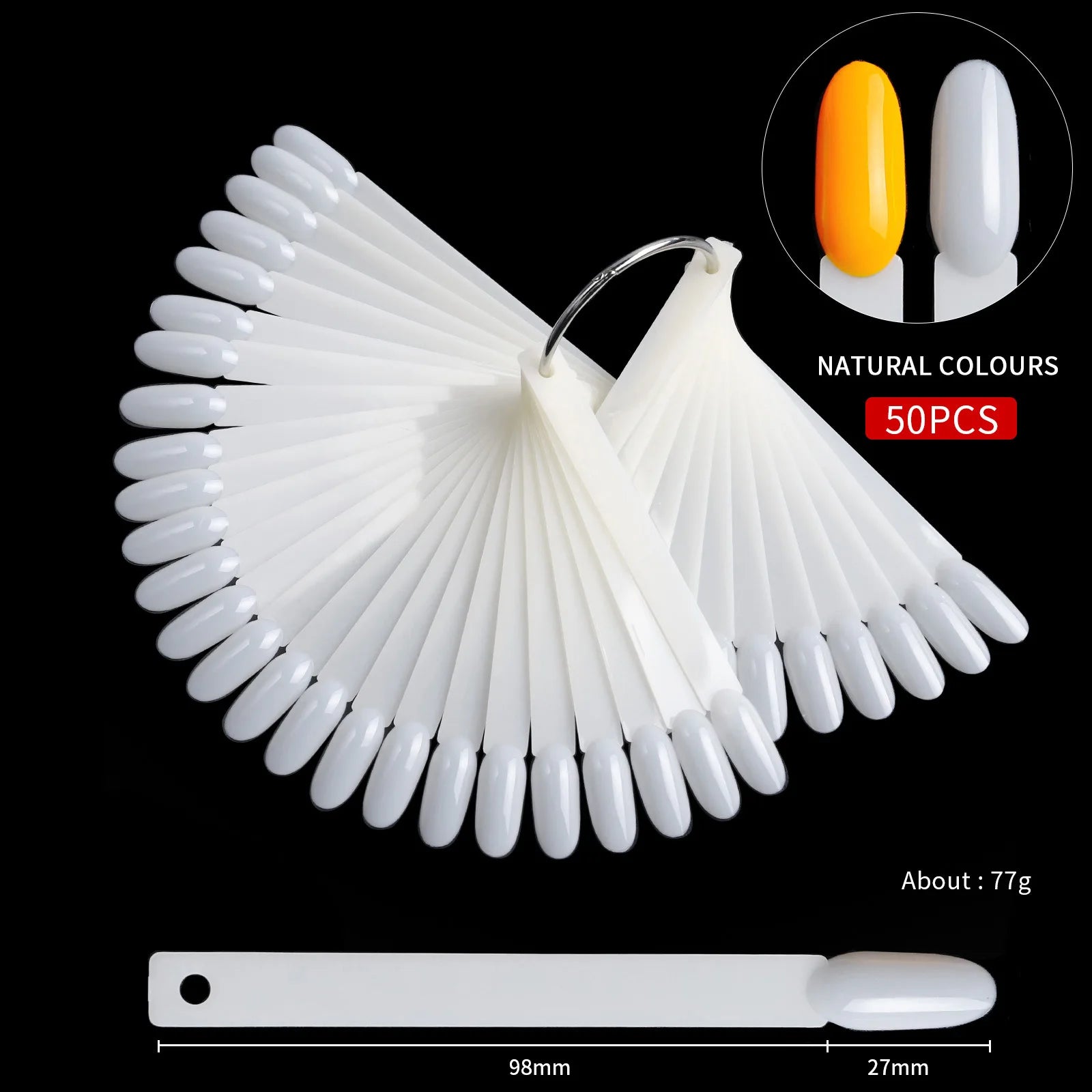 Nail Art Tools Color Chart 50Pcs Nail Tips+ Display Stand