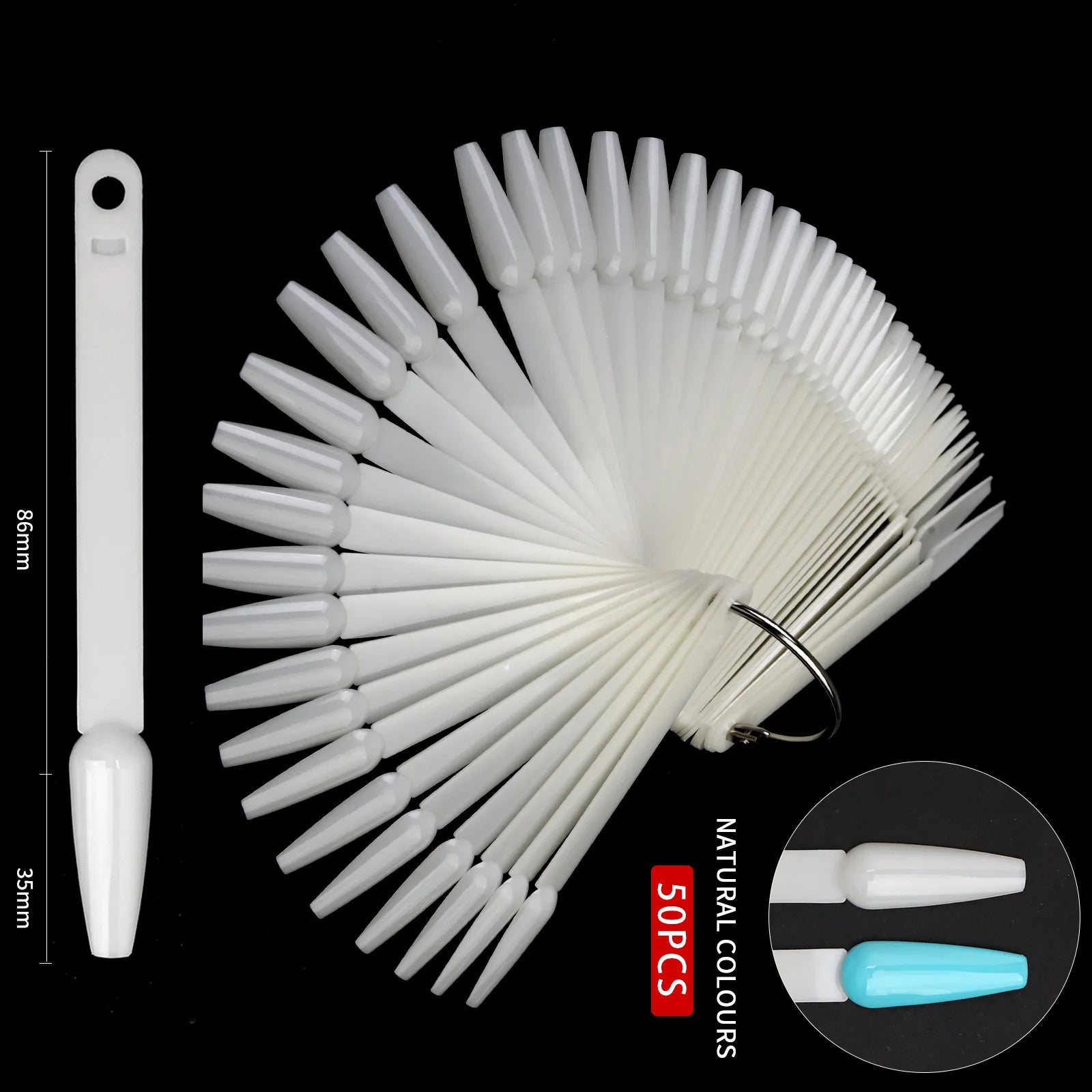 Nail Art Tools Color Chart 50Pcs Nail Tips+ Display Stand