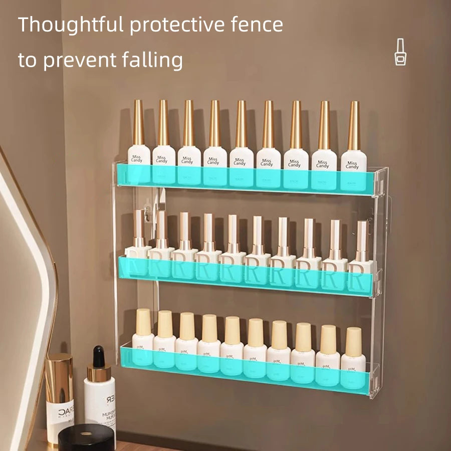 Nail polish display shelf