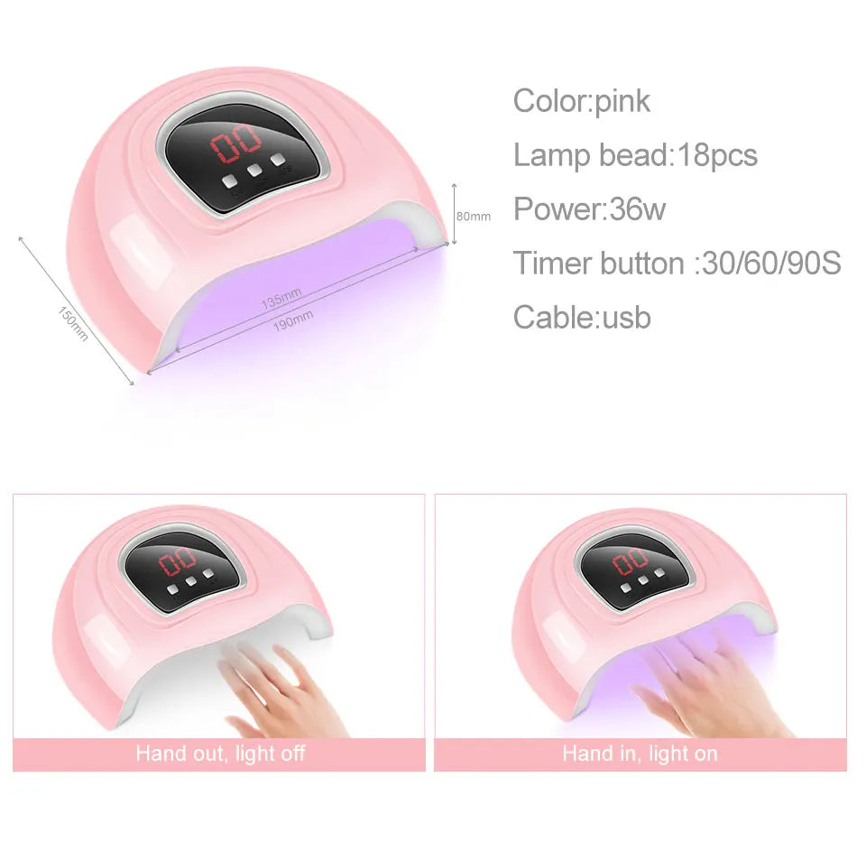 Nail Polish Set With UV Lamp Dryer