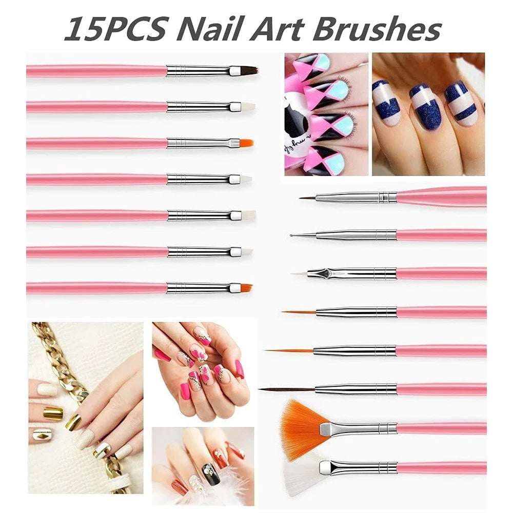20pcs Nail Art Brush Set UV Gel Polish Pen