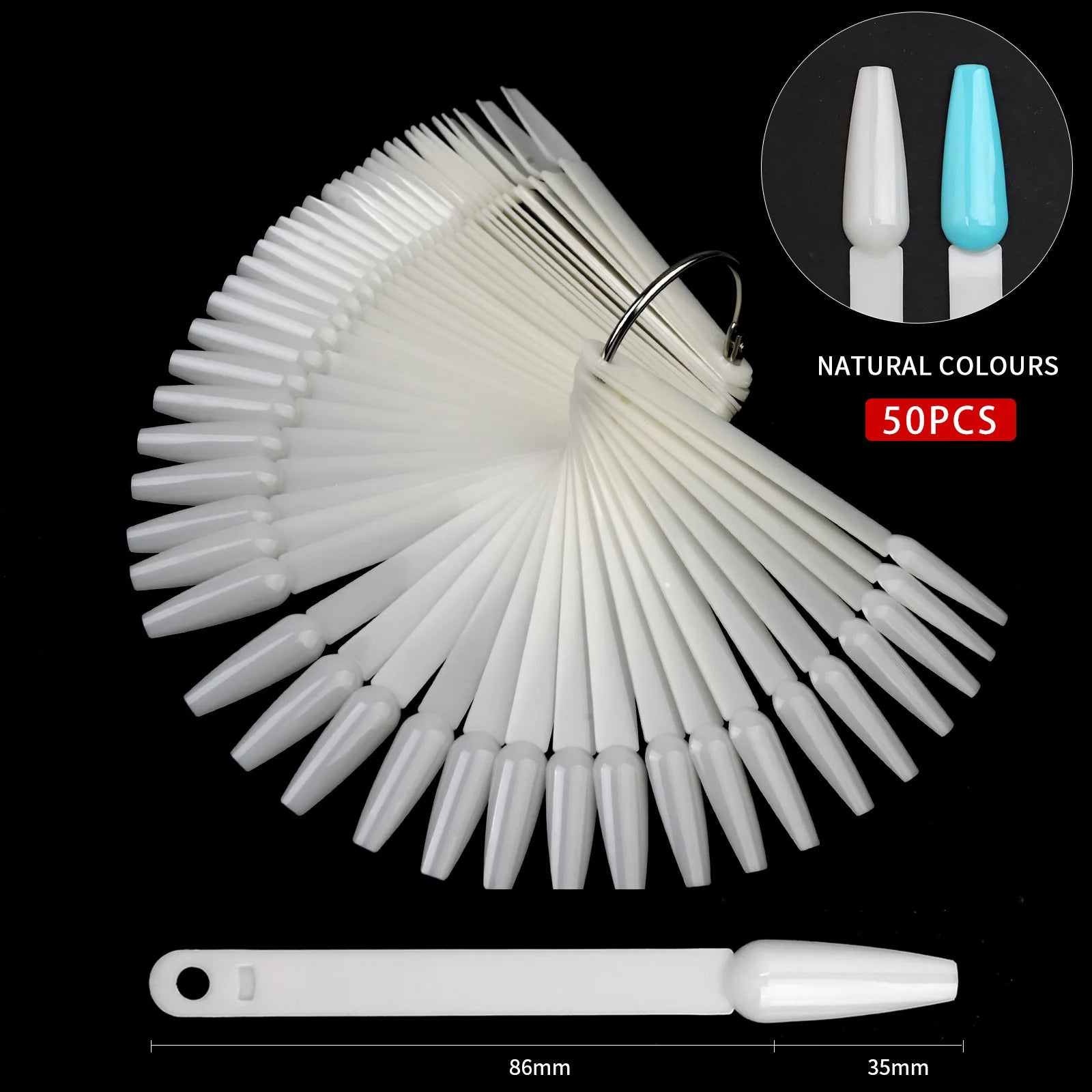 Nail Art Tools Color Chart 50Pcs Nail Tips+ Display Stand