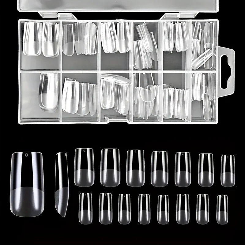 120pcs Medium Square Acrylic Nail Tips