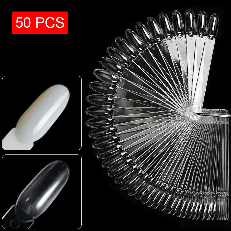 Nail Art Tools Color Chart 50Pcs Nail Tips+ Display Stand