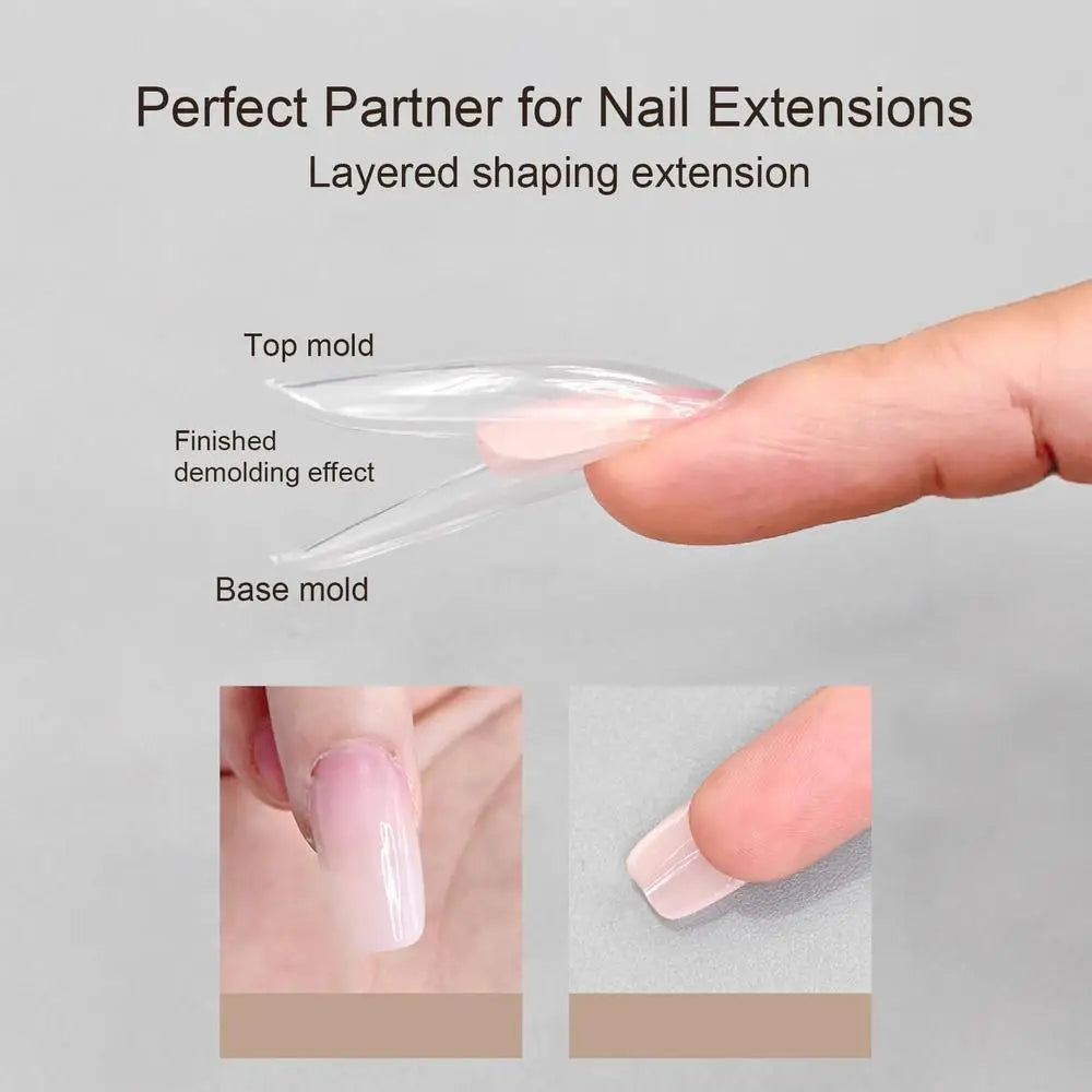 Nail Forms 180Pcs False Nail Tips Clear Nails Extension