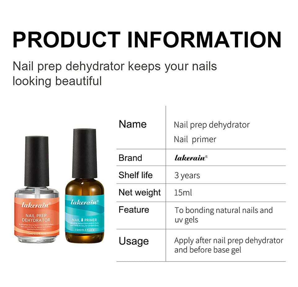 2Pcs 15ml Nail Primer