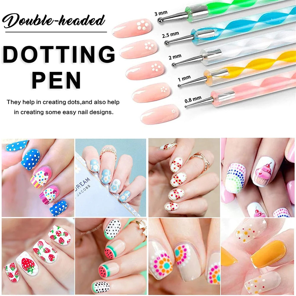 20pcs Nail Art Brush Set UV Gel Polish Pen