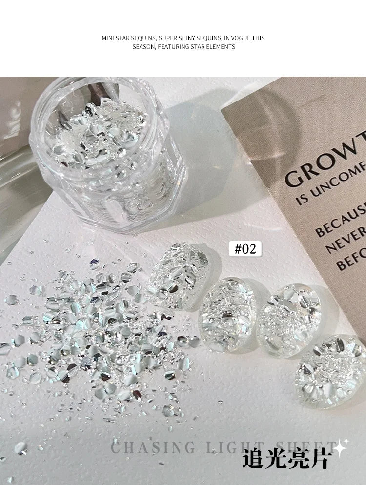 5g/Bottle Holographic Chunky Nail Glitter