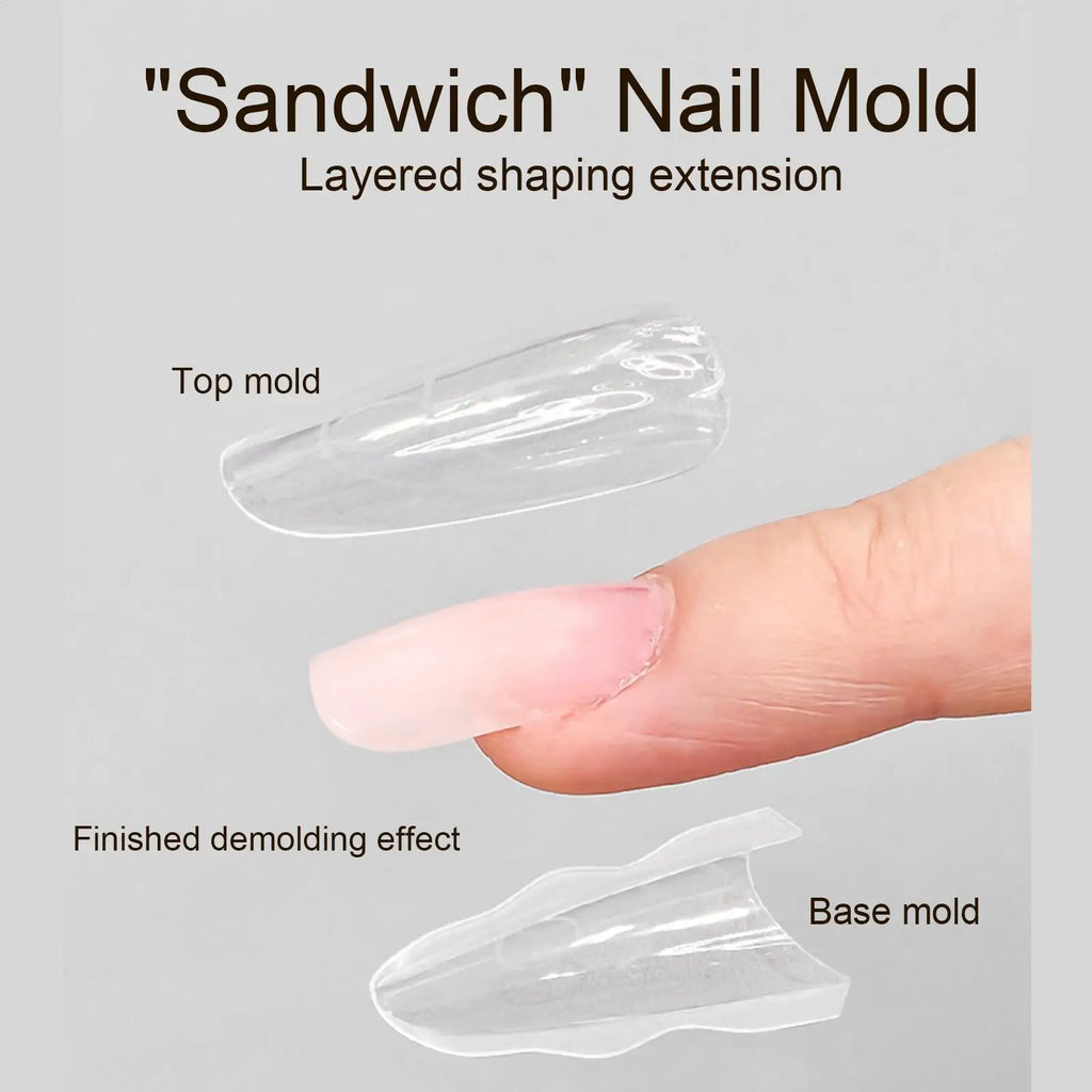 Nail Forms 180Pcs False Nail Tips Clear Nails Extension