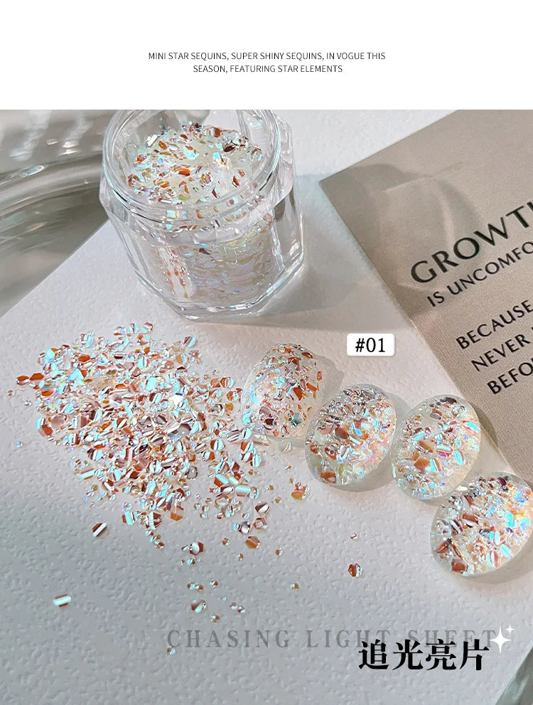 5g/Bottle Holographic Chunky Nail Glitter