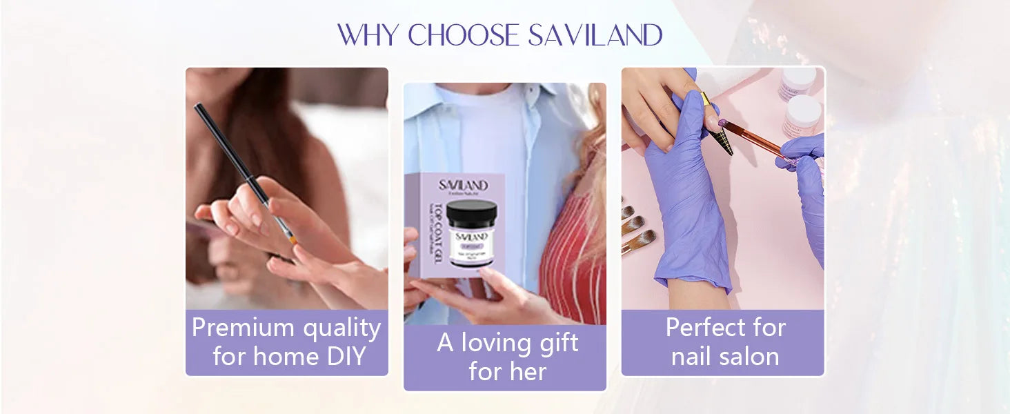 Saviland 100g Builder Nail Gel White Nude Pink