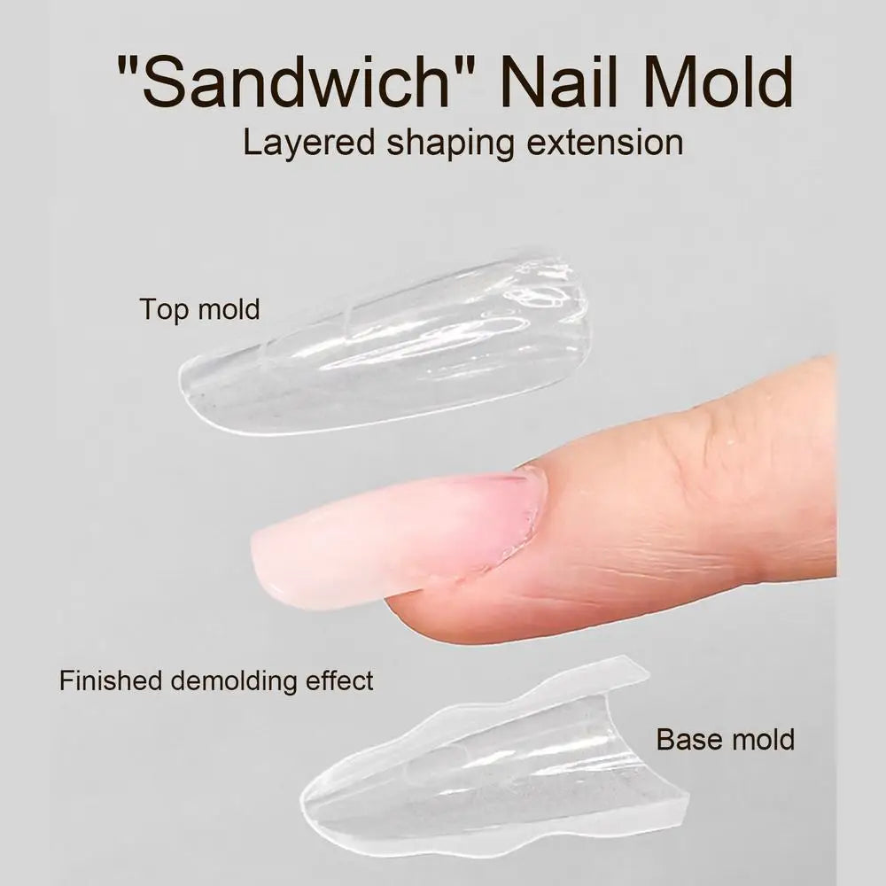 Nail Forms 180Pcs False Nail Tips Clear Nails Extension