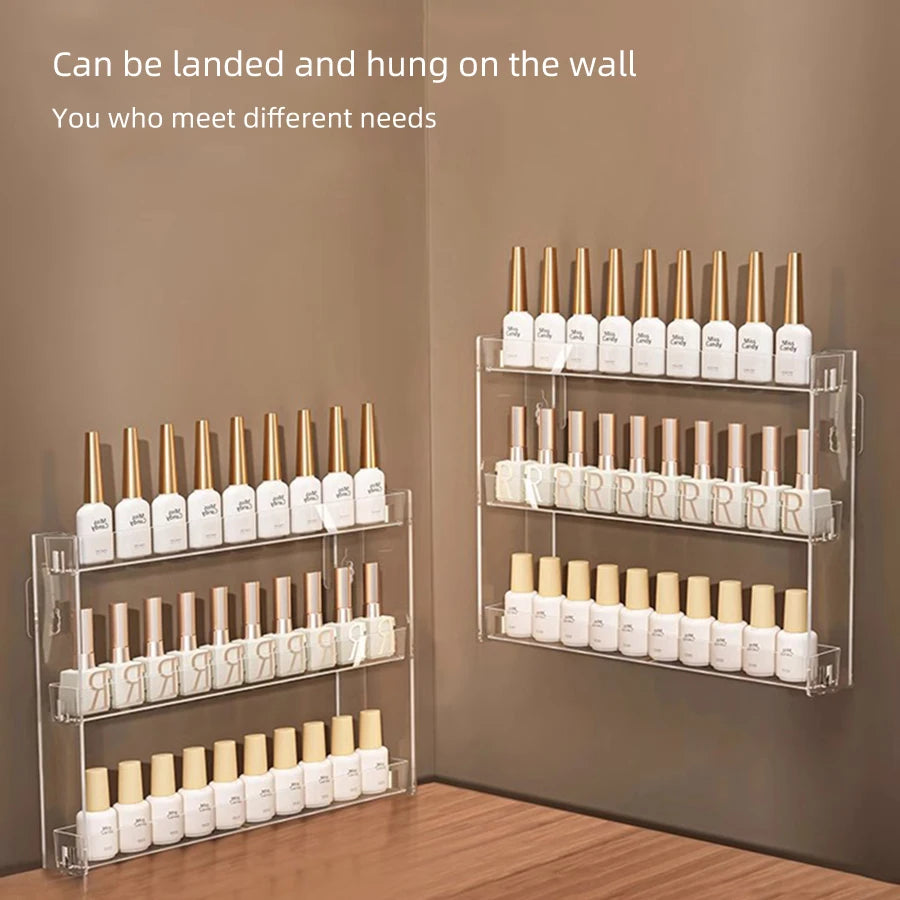 Nail polish display shelf