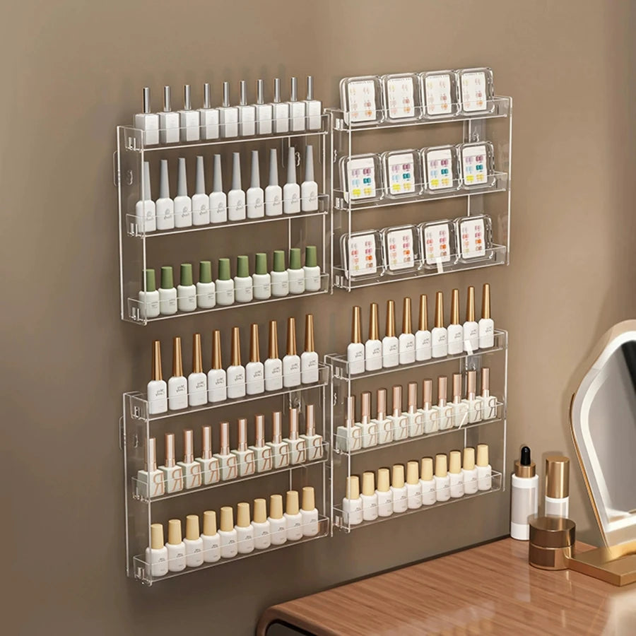 Nail polish display shelf